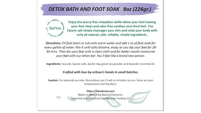 Detox Bath And Foot Soak – Natural Relaxing Salts