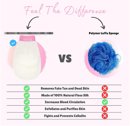 Silk Exfoliating Body Mitt – Deep Cleansing Glove