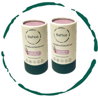 Natural Plastic-Free Deodorant Duo – Aluminum-Free