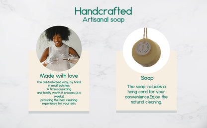 Natural Soap Bar with Wheat, Olive and Almond Oils