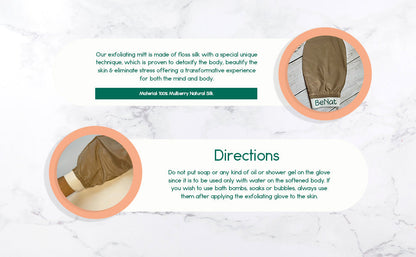 Silk Exfoliating Body Mitt – Deep Cleansing Glove