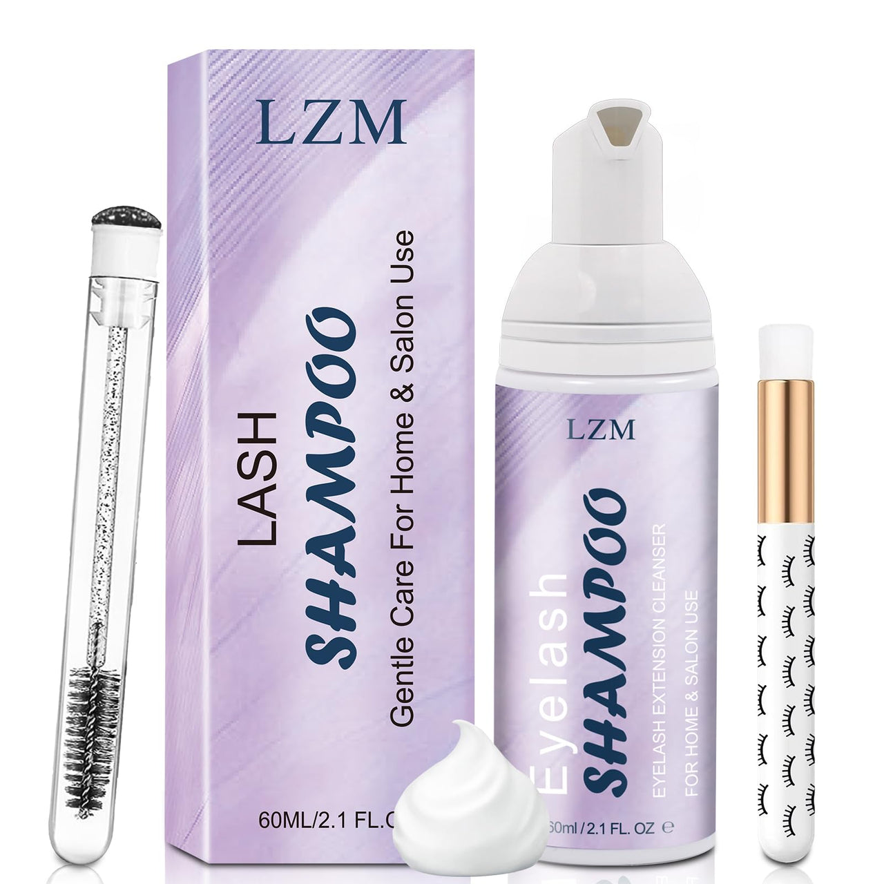 Eyelash Extension Cleansing Kit – Oil-Free Lash Shampoo