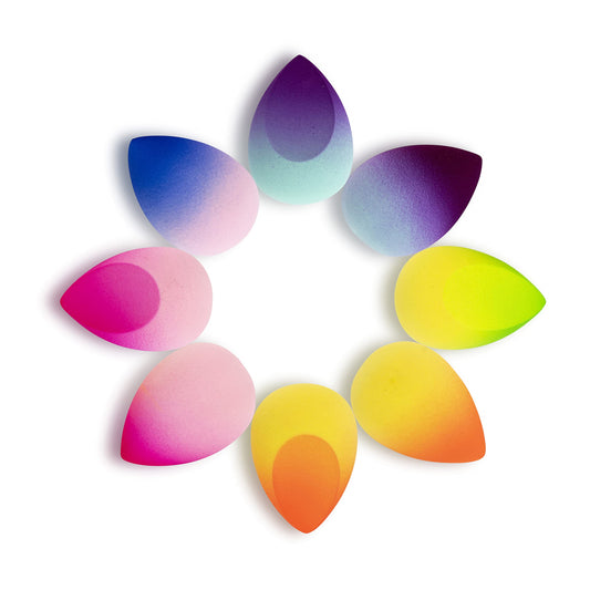 Makeup Blender Beauty Sponge Set of 8 - Latex-free Cosmetic Sponges for Flawless Wet/Dry Liquid Make-up Blending