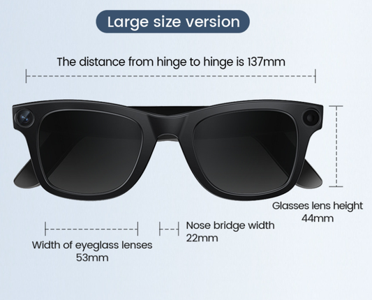 AI Smart Camera Glasses With HD Video & Voice Control