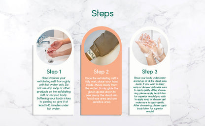Silk Exfoliating Body Mitt – Deep Cleansing Glove