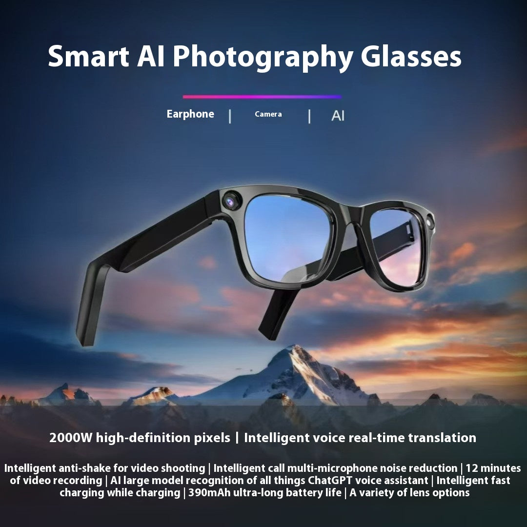 AI Smart Camera Glasses With HD Video & Voice Control