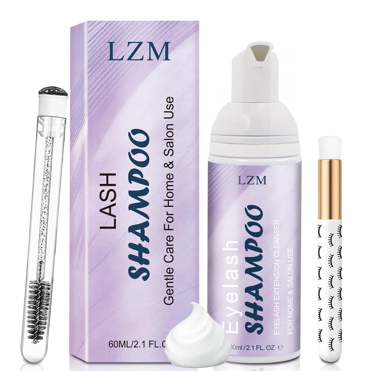 Eyelash Extension Cleansing Kit – Oil-Free Lash Shampoo