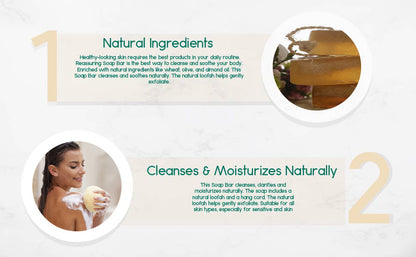 Natural Soap Bar with Wheat, Olive and Almond Oils